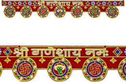 SATVIK Handcrafted Embroidered Toran/Door Valance - Diwali Decorations Hanging Door Valance Shubh Deepawali Puja Bandhanwar. Indian Hindu Festival Decoration Item