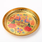 Tarini Gallery Pooja Thali Set with Essential Pooja Articles for Rituals Festivals Home Temple Office Wedding and Gifting (Brass Thali Set Size-7