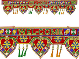 SATVIK Handcrafts Embroidered Toran/Door Valance - Diwali Decorations Hanging Door Valance Shubh Deepawali Puja Bandhanwar. Indian Hindu Festival Decoration Items