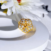 XUHUANG Luxury Dubai Flower Necklace Sets For Women Wedding 24K Gold Plated African Jewelry Set Indian Jewellery Gifts