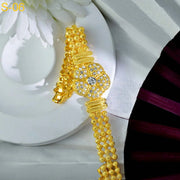 XUHUANG Luxury Dubai Flower Necklace Sets For Women Wedding 24K Gold Plated African Jewelry Set Indian Jewellery Gifts