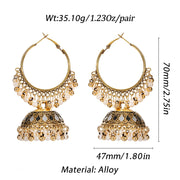 Pendientes Gypsy Ethnic Round Bells Indian Jewelry Earrings Vintage Tribe Jhumka Earrings Kolczyki Wedding Jewelry