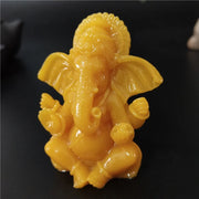 Lord Ganesha Statue Buddha Elephant God Sculpture Ganesh Figurines Man-made Jade Stone Crafts Home Garden Flowerpot Decoration