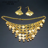 2/3pcs Set Belly Dancing Accessories Women Indian Belly Dance Necklace Earrings Gold Silver Set Belly Dance Accessory Wholesale