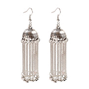 Retro Bollywood Oxidized Women Jhumka Indian Earrings Femmes 2020 Ethnic Gold Silver Color Afghan Bell Long Tassel Drop Earrings