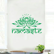 Indian Namaste Lotus Wall Sticker Living Room Background Decal Mural Home Decor Домашний декор