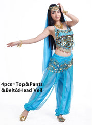 Belly Dance Costumes For Sale Pants Women Bollywood Indian Egyptian Belly Dance Dance Plus Size For Adult For Women 4pcs Costume
