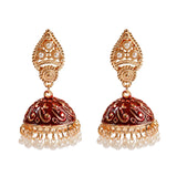 Ethnic Retro Geometric Turkish Jhumka Earrings For Women Indian Jewelry Flower Gold Color Bell Tassel Dangling Earrings