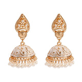 Ethnic Retro Geometric Turkish Jhumka Earrings For Women Indian Jewelry Flower Gold Color Bell Tassel Dangling Earrings
