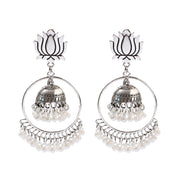 Retro Bollywood Oxidized Women Jhumka Indian Earrings Femmes 2020 Ethnic Gold Silver Color Afghan Bell Long Tassel Drop Earrings