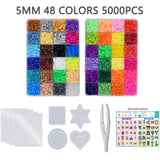 24/72 colors box set hama beads toy 2.6/5mm perler educational Kids 3D puzzles diy toys fuse beads pegboard sheets ironing paper