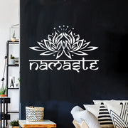 Indian Namaste Lotus Wall Sticker Living Room Background Decal Mural Home Decor Домашний декор