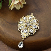 Sunspicems 18K Gold Color Crystal Women Brooch Morocco Caftan Brooch Pins Sunflower Algeria Jewelry Arabic Bridal Wedding Bijoux