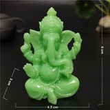 શ્યામ રંગમાં ઝળહળતી ગણેશ પ્રતિમા બુદ્ધ હાથી ભગવાન શિલ્પ પ્રતિમા માનવસર્જિત જેડ સ્ટોન ક્રાફ્ટ હોમ ગાર્ડન ફ્લાવરપોટ ડેકોરેશન