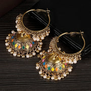Pendientes Gypsy Ethnic Round Bells Indian Jewelry Earrings Vintage Tribe Jhumka Earrings Kolczyki Wedding Jewelry
