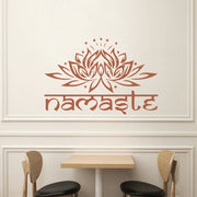 Indian Namaste Lotus Wall Sticker Living Room Background Decal Mural Home Decor Домашний декор