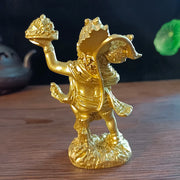 Gold Hanuman Statue Figurine Ornaments Resin Indian Hindu Monkey God Buddha Statues Sculpture Home Decoration Lucky Gift