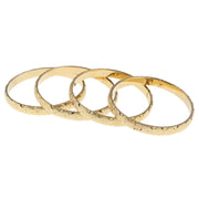 4pcs Fashion Bangle Jewelry Duabi Ethiopian Gold Color Women Bangles Jewelry Gift
