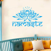 Indian Namaste Lotus Wall Sticker Living Room Background Decal Mural Home Decor Домашний декор