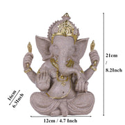 home decoration Nature Sandstone Indian Ganesha Figurine Religious Hindu Elephant God Statues Fengshui Elephant-Headed Buddha