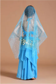 5 Piece Set Belly Dance Costumes Set Indian Dress Handmade Kids Belly Dance Costumes for Girls Bollywood Performance Cloth