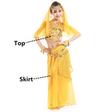 Belly Dance Costumes for Kids Girls Children Belly Dance Skirt Bollywood Dancing Dress Performance Competition Indian Cloth Set