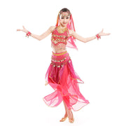Belly Dance Costumes for Kids Girls Children Belly Dance Skirt Bollywood Dancing Dress Performance Competition Indian Cloth Set