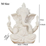 home decoration Nature Sandstone Indian Ganesha Figurine Religious Hindu Elephant God Statues Fengshui Elephant-Headed Buddha