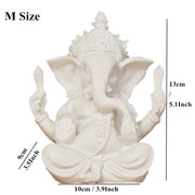 home decoration Nature Sandstone Indian Ganesha Figurine Religious Hindu Elephant God Statues Fengshui Elephant-Headed Buddha