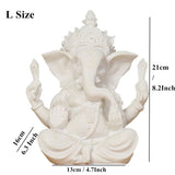 home decoration Nature Sandstone Indian Ganesha Figurine Religious Hindu Elephant God Statues Fengshui Elephant-Headed Buddha