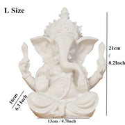 home decoration Nature Sandstone Indian Ganesha Figurine Religious Hindu Elephant God Statues Fengshui Elephant-Headed Buddha