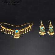 2/3pcs Set Belly Dancing Accessories Women Indian Belly Dance Necklace Earrings Gold Silver Set Belly Dance Accessory Wholesale