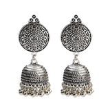 Retro Bollywood Oxidized Women Jhumka Indian Earrings Femmes 2020 Ethnic Gold Silver Color Afghan Bell Long Tassel Drop Earrings