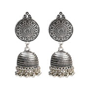 Retro Bollywood Oxidized Women Jhumka Indian Earrings Femmes 2020 Ethnic Gold Silver Color Afghan Bell Long Tassel Drop Earrings
