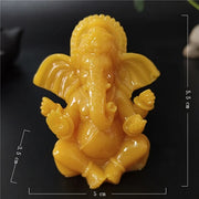 Lord Ganesha Statue Buddha Elephant God Sculpture Ganesh Figurines Man-made Jade Stone Crafts Home Garden Flowerpot Decoration