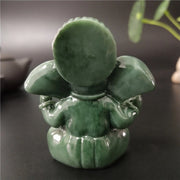 Lord Ganesha Statue Buddha Elephant God Sculpture Ganesh Figurines Man-made Jade Stone Crafts Home Garden Flowerpot Decoration