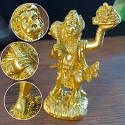 Gold Hanuman Statue Figurine Ornaments Resin Indian Hindu Monkey God Buddha Statues Sculpture Home Decoration Lucky Gift