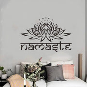 Indian Namaste Lotus Wall Sticker Living Room Background Decal Mural Home Decor Домашний декор