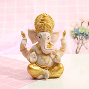 Resin Lucky Fortune Elephant God Statue Ganesha Figurine Indian Shiva God Sculpture Religious Ornaments Home Office Decortion