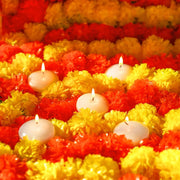 Marigold Garlands Artificial Flower for Indian Decoration Diwali Day of The Dead Halloween Party Festival Wreath Ornament