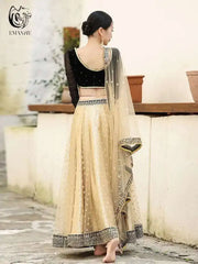 ન્યૂ યિમન એક્ઝોટિક ઇન્ડિયન ડાન્સ ડ્રેસ એથનિક સ્ટાઇલ ફીમેલ બેલી ડાન્સ સ્કાર્ફ ટોપ લાર્જ સ્વિંગ સ્કર્ટ લેન્ઘા સેટ