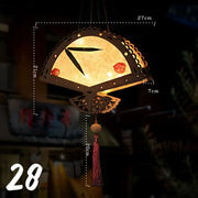 ચંદ્ર ઉત્સવ રેબિટ લાઇટ મધ્ય પાનખર ઉત્સવ ફાનસ બનાવવાનું DIY મટીરીયલ રેટ્રો પોર્ટેબલ પેલેસ ફાનસ ફૂલ કાગળ ફાનસ