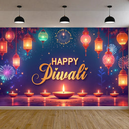 Happy Diwali Decorative Theme Festival Decoration Event Banner Festive Design Festival Banner For Community Celebration Family