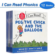 12 Books/Set I Can Read Phonics My Very First Picture Book for Children Kids English Story Picture Books Baby Learning English