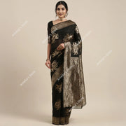 Indian Saree Dress for Women Ethnic Party Costume Traditional Sari Wedding Reception/Bharatanatyam Dance Performance No Tops