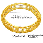 Luxury Dubai 24K Gold Color Bangles For Women Indian African Charm Bracelets Wedding Ethiopian Arabic Hand Jewelry Party Gifts