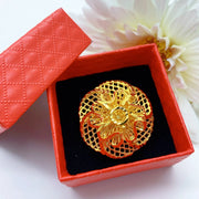 XUHUANG Dubai Gold Color Rings For Women Wedding Africa Bride Indian Fashion Hawaiian Jewelry Party Gifts New Style