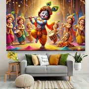 Vivid Indian festival celebration background - polyester, perfect for party decoration and Indian home decoration