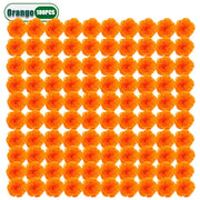 10-100PCS Artificial Marigold and Carnation Flowers for Halloween Day of The Dead Diwali Crafts and Festival Decorations
