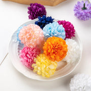 100PCS Artificial Hydrangea Flowers Wholesale Wedding Home Party Room Decoration Christmas Candy Box Fake Silk Scrapbook Plants